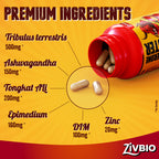 ZivBio Testosterone Booster for Men – Natural Formula | 60 Capsules