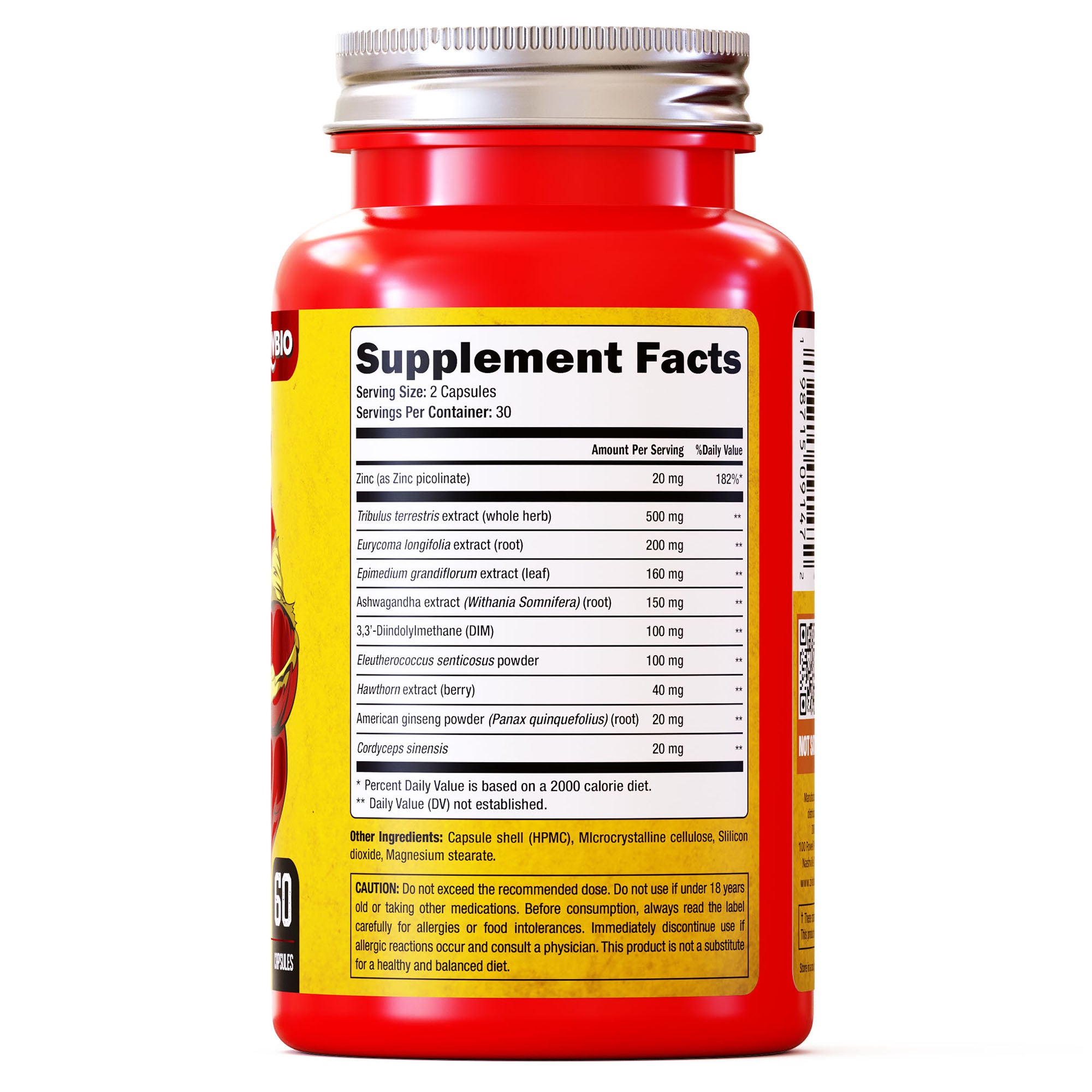 ZivBio Testosterone Booster for Men – Natural Formula | 60 Capsules